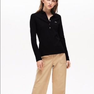 Lacoste Black Long Sleeve Polo